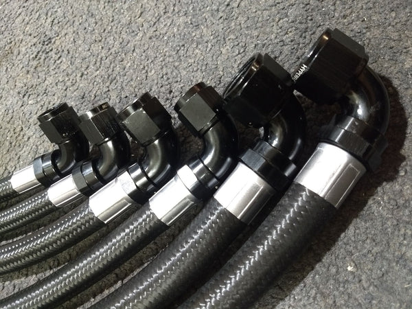 122 SERIES MEGAFLOW SWIVEL CRIMP HOSE END WITH COLLAR - 45°