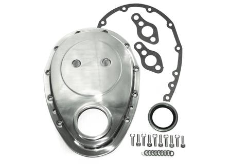 1600 SERIES TIMING COVER KIT with GASKETS & BOLTS CHEV SB-BB - POLISHED