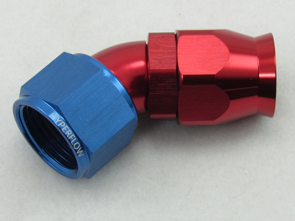 172 SERIES MEGAFLOW 45° PTFE (TEFLON) PTFE HOSE END