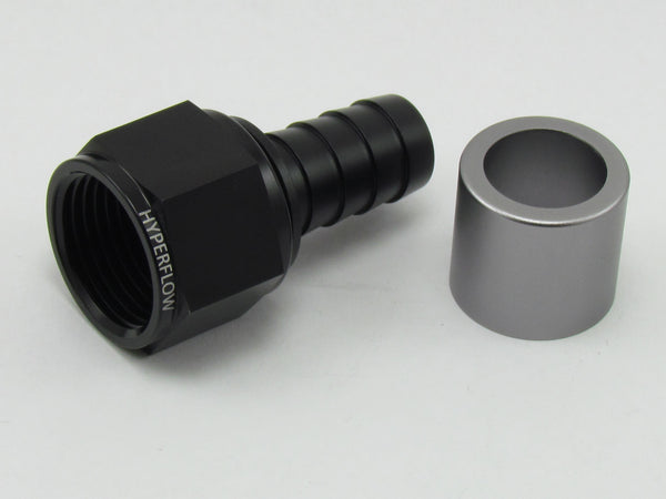 120 SERIES CRIMP HOSE END WITH COLLAR -STRAIGHT