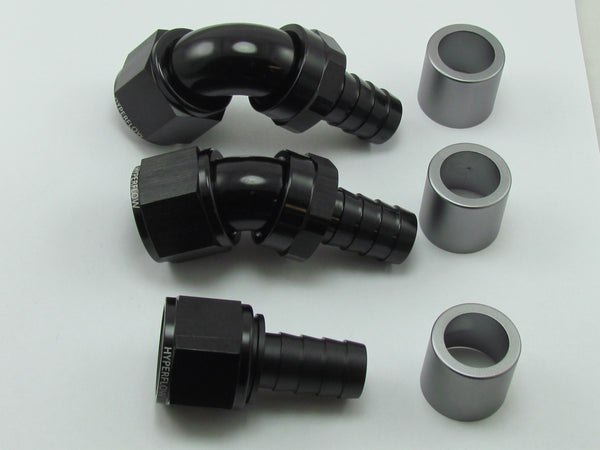 120 SERIES CRIMP HOSE END WITH COLLAR -STRAIGHT