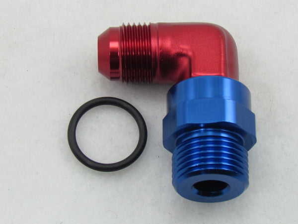 555 SERIES AN MALE SWIVEL to AN ORB-METRIC - 90°