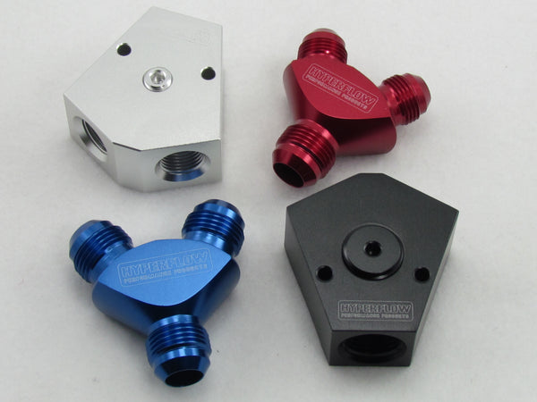 642 SERIES NPT Y BLOCK ADAPTER-1/8 NPT GAUGE PORT