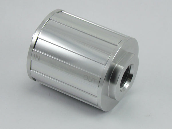 730 SERIES FUEL FILTER - 8AN O'RING PORTS 2.750 x 2.000 - 75 Micron