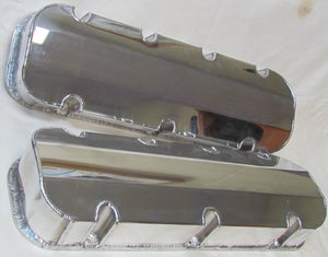 1520 SERIES VALVE COVERS FABRICATED ALUMINUM - CHEV BB - POLISHED