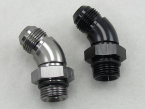604 SERIES AN megaflow MALE FLARE to ORB PORT - 45° ADAPTERS