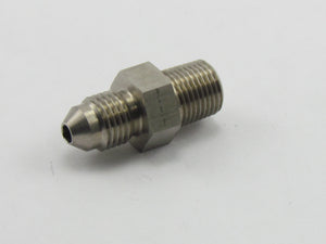 703 SERIES STAINLESS STEEL HOSE END MALE FLARE TO 1/8npt ADAPTORS -