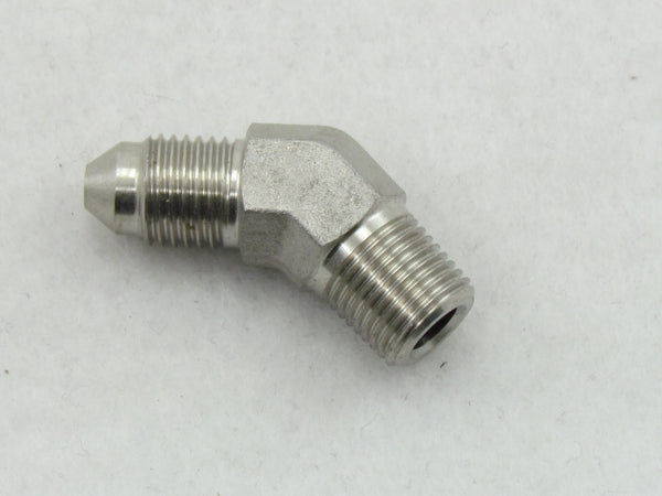 703 SERIES STAINLESS STEEL HOSE END MALE FLARE TO 1/8npt ADAPTORS -
