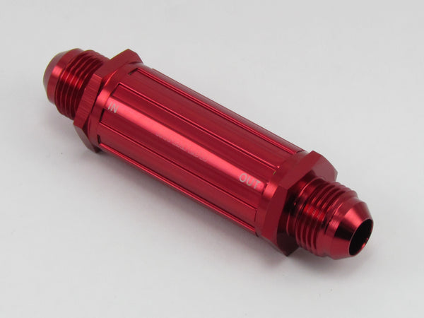 730 SERIES FUEL FILTER 6AN MALE FLARE - 3.650 x 1.150 - 150 Micron Filter